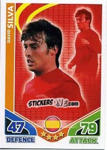 Sticker David Silva - England 2010. Match Attax n. 226 - Topps