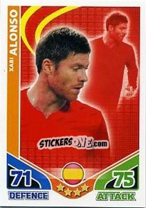 Sticker Xabi Alonso - England 2010. Match Attax - Topps
