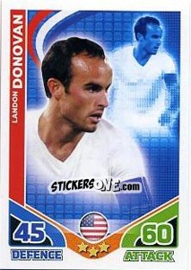 Sticker Landon Donovan - England 2010. Match Attax n. 247 - Topps