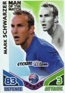 Sticker Mark Schwarzer - England 2010. Match Attax n. 251 - Topps