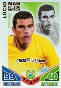 Sticker Lucio - England 2010. Match Attax n. 252 - Topps