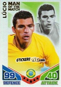 Sticker Lucio - England 2010. Match Attax - Topps