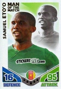 Sticker Samuel Eto'o - England 2010. Match Attax n. 254 - Topps