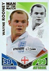 Sticker Wayne Rooney - England 2010. Match Attax n. 258 - Topps