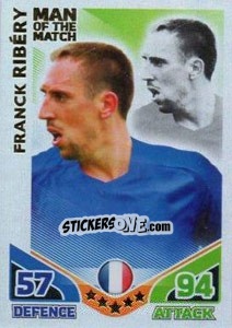 Figurina Franck Ribéry - England 2010. Match Attax - Topps
