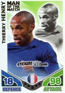 Sticker Thierry Henry - England 2010. Match Attax n. 260 - Topps