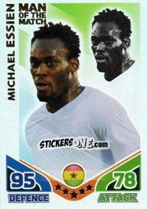 Sticker Michael Essien - England 2010. Match Attax n. 262 - Topps