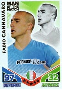Sticker Fabio Cannavaro - England 2010. Match Attax n. 264 - Topps