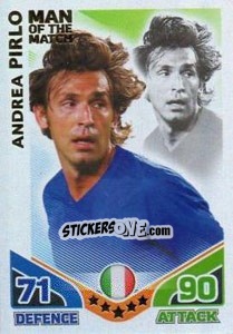 Sticker Andrea Pirlo - England 2010. Match Attax n. 265 - Topps