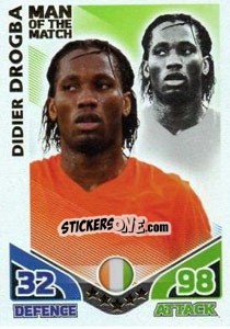Sticker Didier Drogba - England 2010. Match Attax n. 266 - Topps