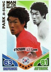 Cromo Park Ji-Sung - England 2010. Match Attax n. 268 - Topps