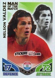 Sticker Nelson Valdez - England 2010. Match Attax n. 271 - Topps