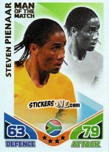 Sticker Steven Pienaar - England 2010. Match Attax - Topps