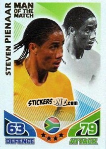 Sticker Steven Pienaar - England 2010. Match Attax n. 273 - Topps
