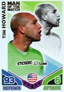 Sticker Tim Howard - England 2010. Match Attax n. 277 - Topps