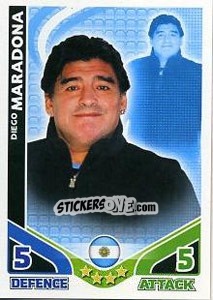 Sticker Diego Maradona - England 2010. Match Attax n. 282 - Topps