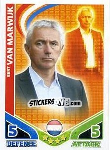 Sticker Bert van Marwijk - England 2010. Match Attax n. 290 - Topps