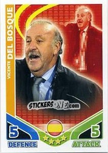 Sticker Vicente Del Bosque - England 2010. Match Attax n. 295 - Topps