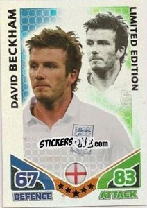 Sticker David Beckham - England 2010. Match Attax - Topps