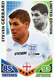 Sticker Steven Gerrard - England 2010. Match Attax n. LE2 - Topps