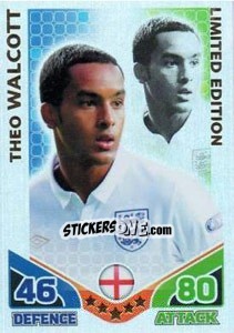 Figurina Theo Walcott - England 2010. Match Attax - Topps