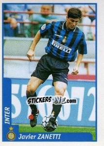 Sticker Javier Zanetti - Pianeta Calcio 1997-1998 n. 120 - Ds