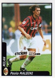 Sticker Paolo Maldini - Pianeta Calcio 1997-1998 n. 185 - Ds