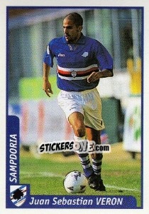 Cromo Juan Sebastian Veron - Pianeta Calcio 1997-1998 - Ds