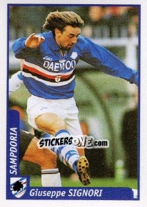 Sticker Giuseppe Signori - Pianeta Calcio 1997-1998 - Ds