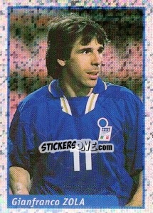 Sticker Gianfranco Zola - Pianeta Calcio 1997-1998 n. N - Ds
