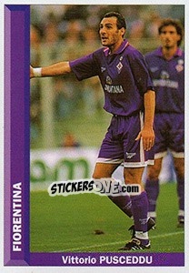 Figurina Vittorio Pusceddu - Pianeta Calcio 1996-1997 - Ds