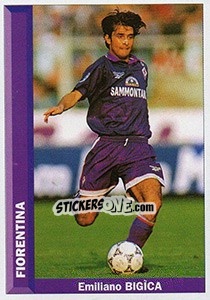 Figurina Emiliano Bagíca - Pianeta Calcio 1996-1997 - Ds