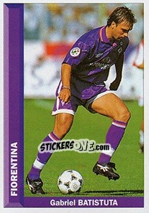 Figurina Gabriel Batistuta - Pianeta Calcio 1996-1997 - Ds