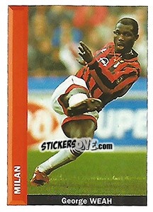 Sticker George Weah - Pianeta Calcio 1996-1997 n. 158 - Ds