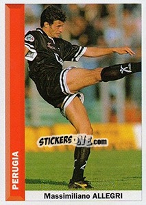 Figurina Massimiliano Allegri - Pianeta Calcio 1996-1997 - Ds