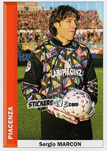 Figurina Sergio Marcon - Pianeta Calcio 1996-1997 - Ds