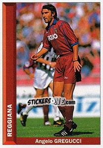 Figurina Angelo Gregucci - Pianeta Calcio 1996-1997 - Ds