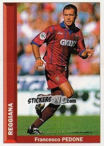 Cromo Francesco Pedone - Pianeta Calcio 1996-1997 - Ds