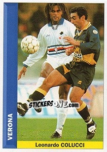 Figurina Leonardo Colucci - Pianeta Calcio 1996-1997 - Ds