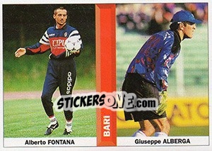 Cromo Alberto Fontana / Giuseppe Alberga - Pianeta Calcio 1996-1997 - Ds