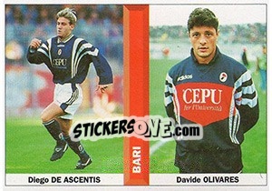 Sticker Diego De Ascentis / Davide Olivares - Pianeta Calcio 1996-1997 n. 365 - Ds