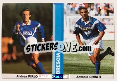 Sticker Andrea Pirlo / Antonio Criniti - Pianeta Calcio 1996-1997 n. 375 - Ds