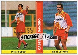 Sticker Pietro Fusco / Guido Di Fabio - Pianeta Calcio 1996-1997 n. 380 - Ds