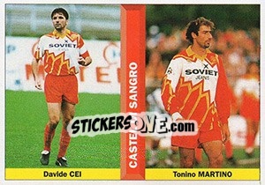 Sticker Davide Cei / Tonino Martino - Pianeta Calcio 1996-1997 - Ds
