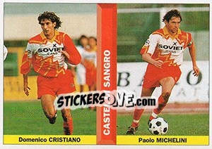 Sticker Domenico Cristiano / Paolo Michelini - Pianeta Calcio 1996-1997 - Ds