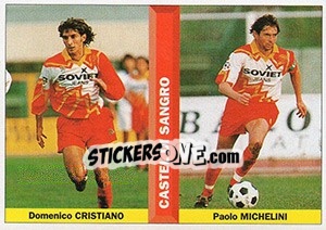 Sticker Domenico Cristiano / Paolo Michelini - Pianeta Calcio 1996-1997 n. 382 - Ds