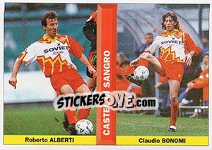 Sticker Roberto Alberti / Claudio Bonomi - Pianeta Calcio 1996-1997 n. 383 - Ds