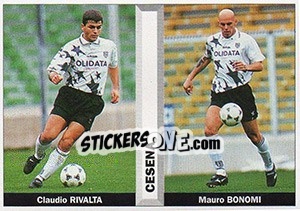 Figurina Claudio Rivalta / Mauro Bonomi - Pianeta Calcio 1996-1997 - Ds