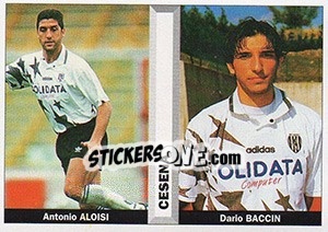 Cromo Antonio Aloisi / Dario Baccin - Pianeta Calcio 1996-1997 - Ds