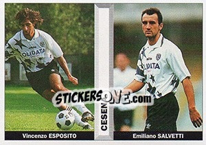 Cromo Vincenzo Esposito / Emiliano Salvetti - Pianeta Calcio 1996-1997 - Ds